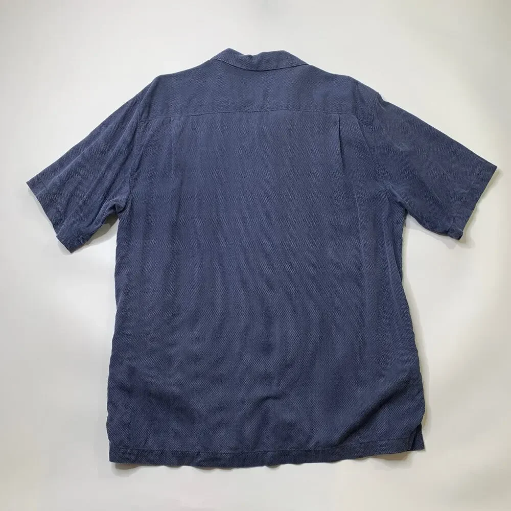 Tommy Bahama Shirt Mens L Large Lei Riviera Silk Original Fit Tropical Jacquard